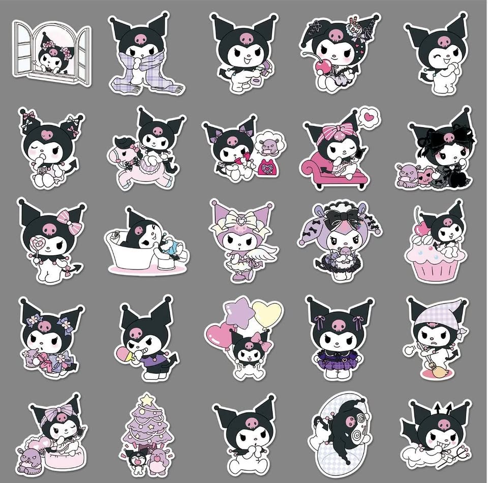 Kuromi Sticker Pack (50 pieces)