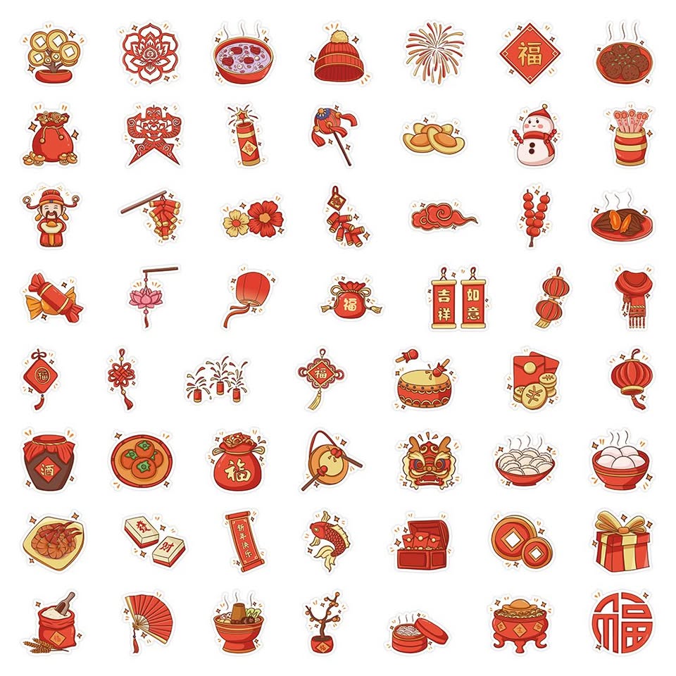 Lunar New Year Sticker Pack (60 pieces)