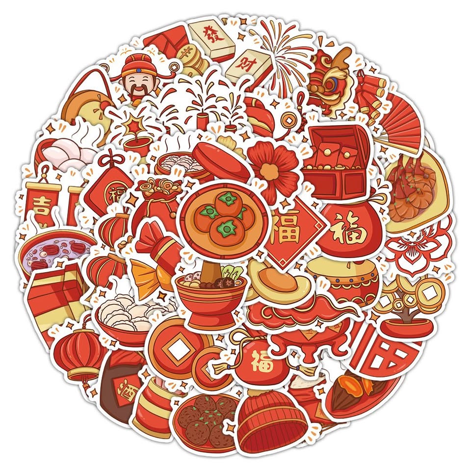Lunar New Year Sticker Pack (60 pieces)