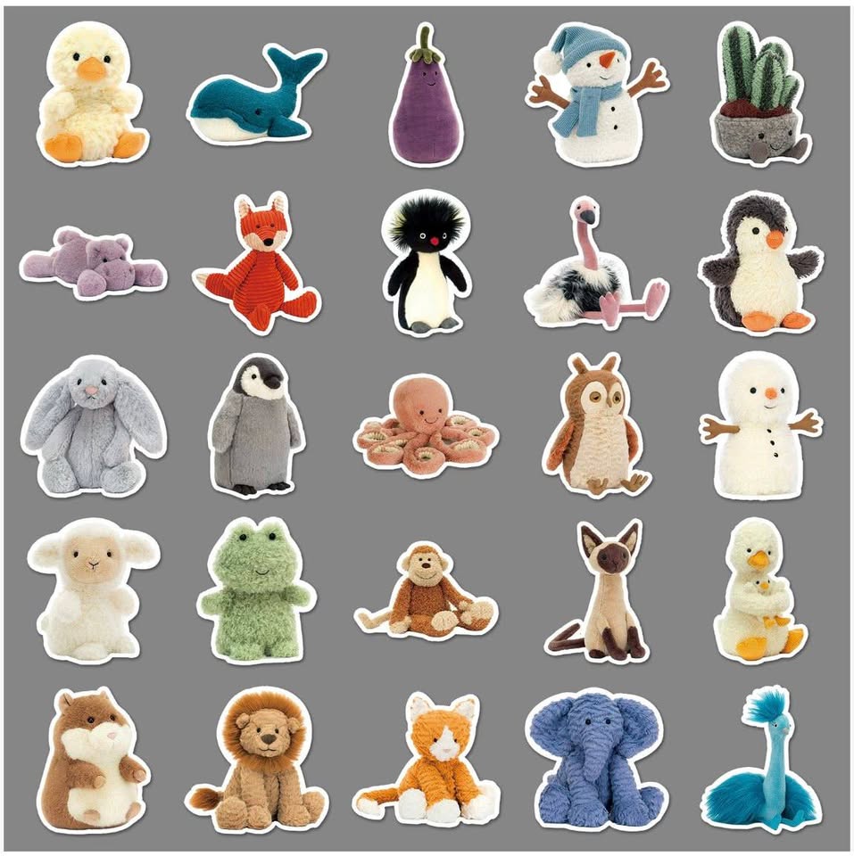 Jellycat Sticker Pack (50 pieces)