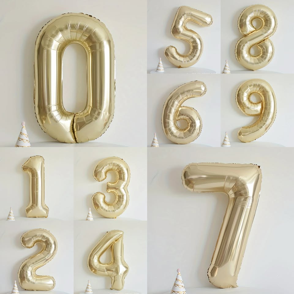 Jumbo Champagne Gold Number Balloon