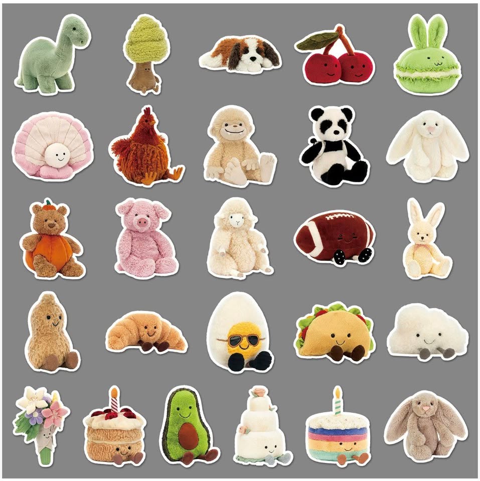 Jellycat Sticker Pack (50 pieces)