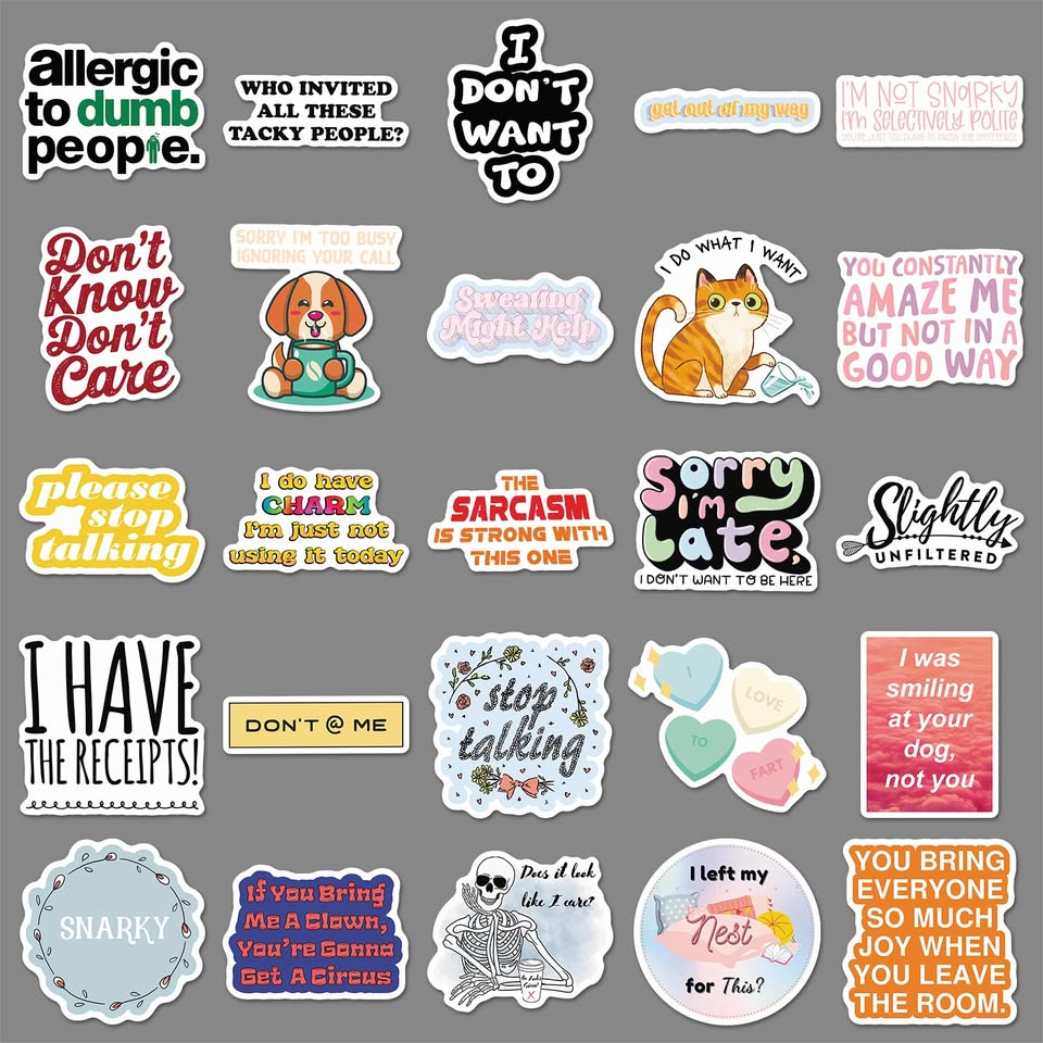 Snarky Meme Sticker Pack (50 pieces)