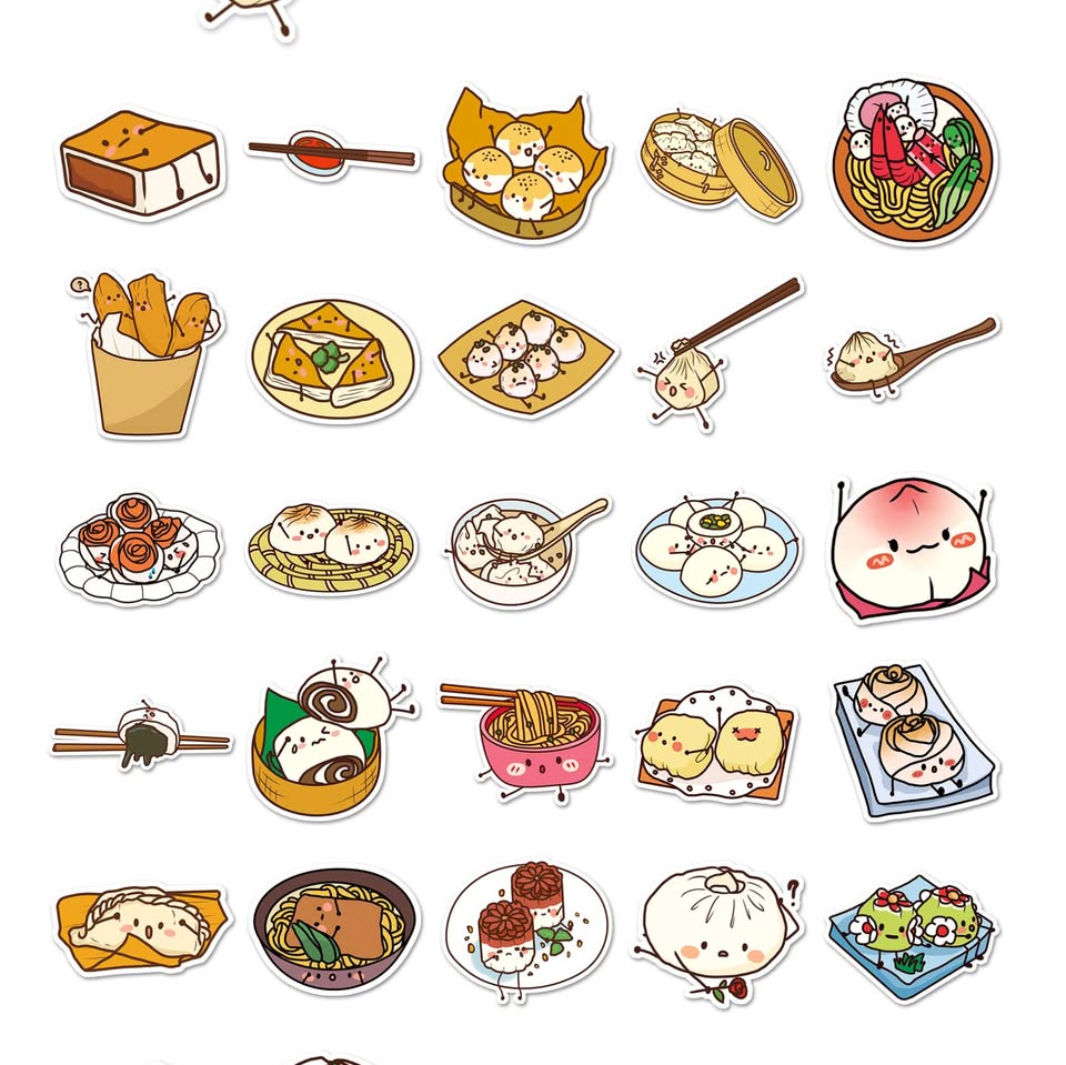 Dim Sum Sticker Pack (50 pieces)