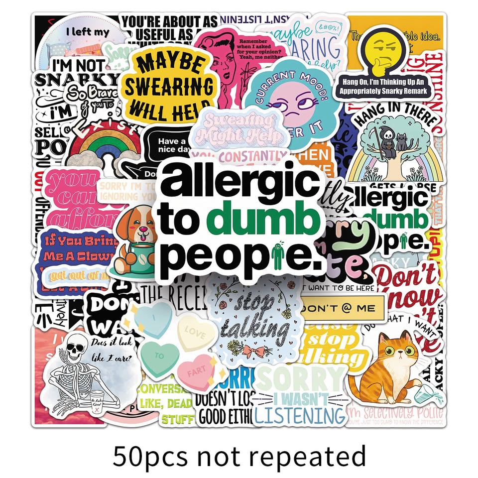 Snarky Meme Sticker Pack (50 pieces)