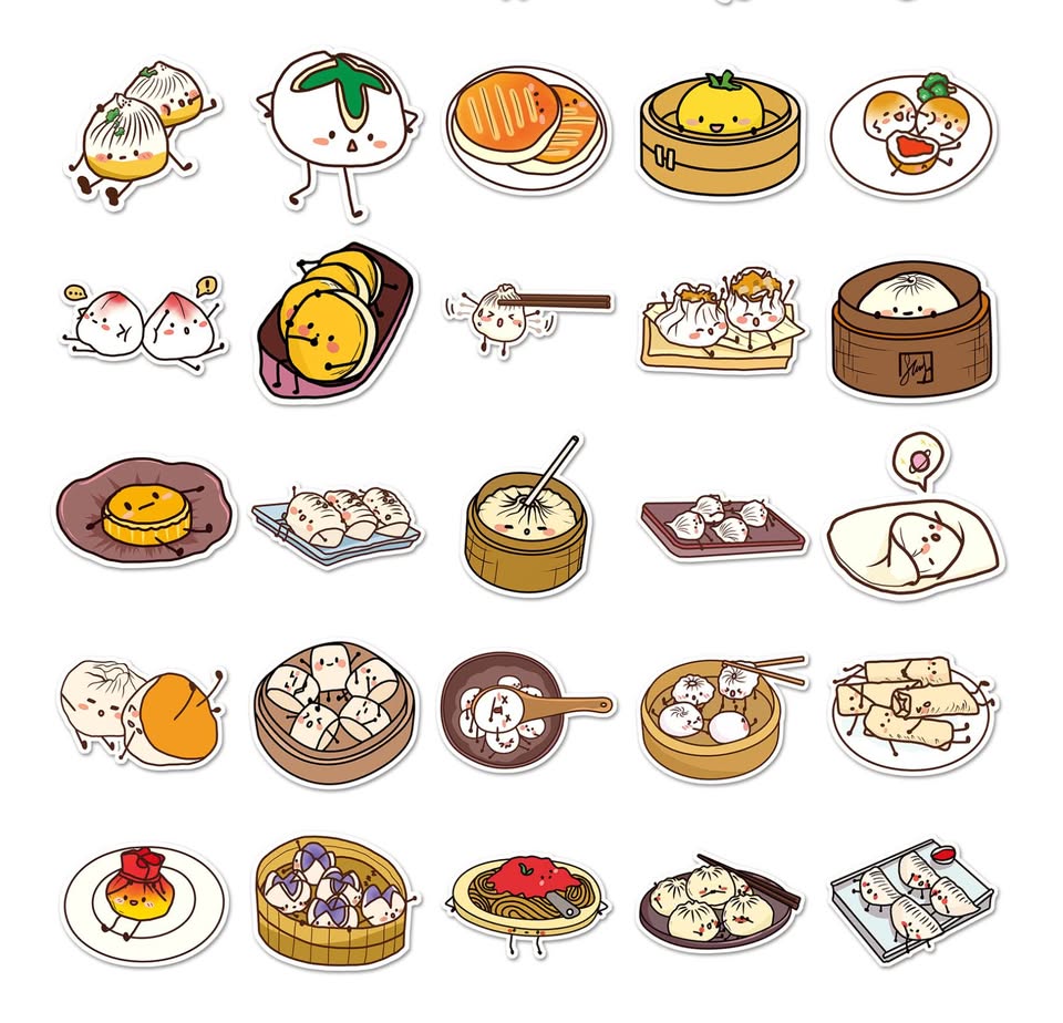 Dim Sum Sticker Pack (50 pieces)