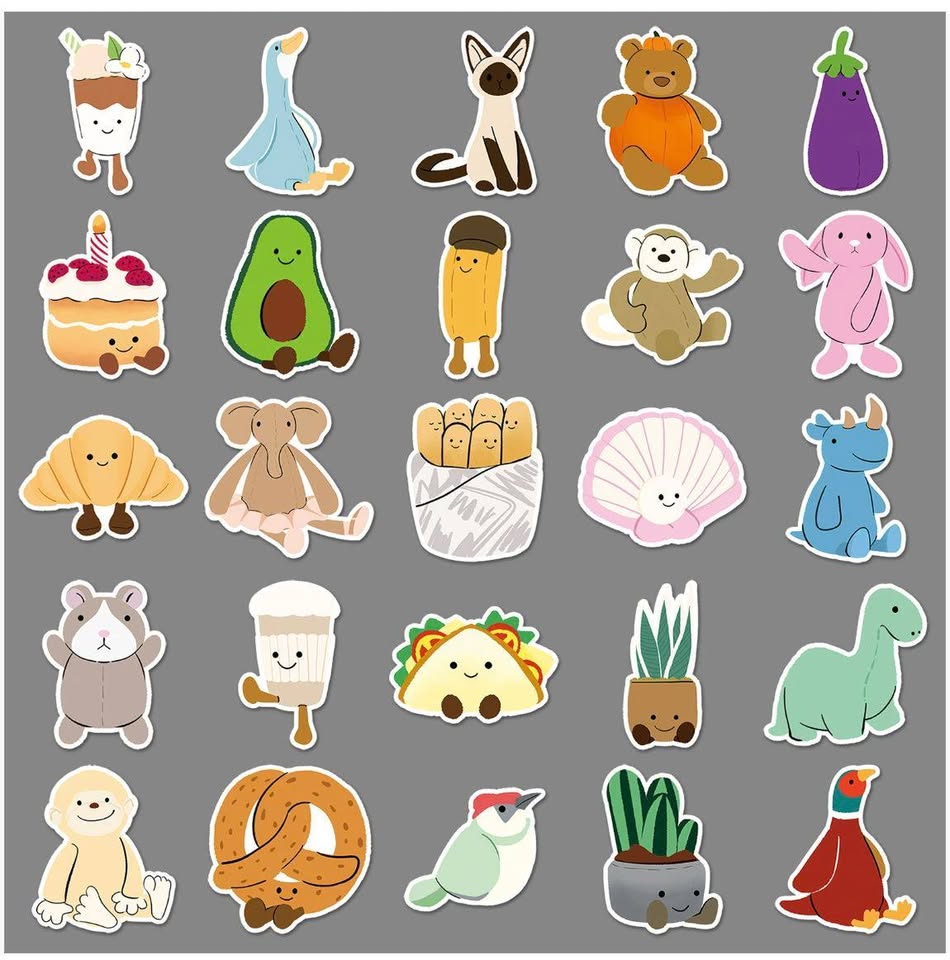 Jellycat Sticker Pack (50 pieces)