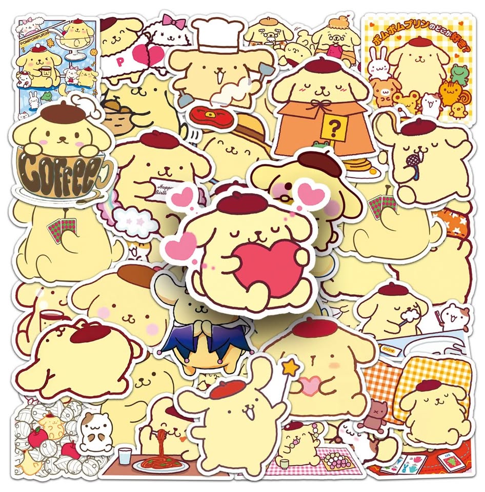 Pompompurin Sticker Pack (50 pieces)