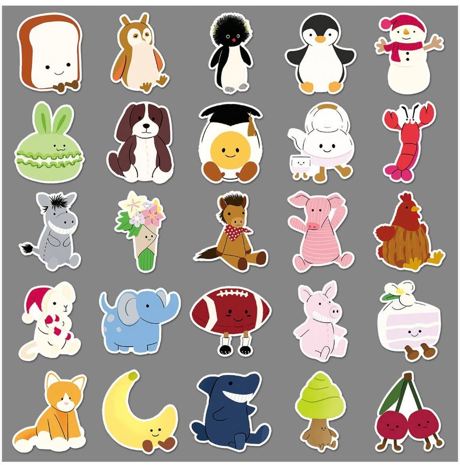 Jellycat Sticker Pack (50 pieces)