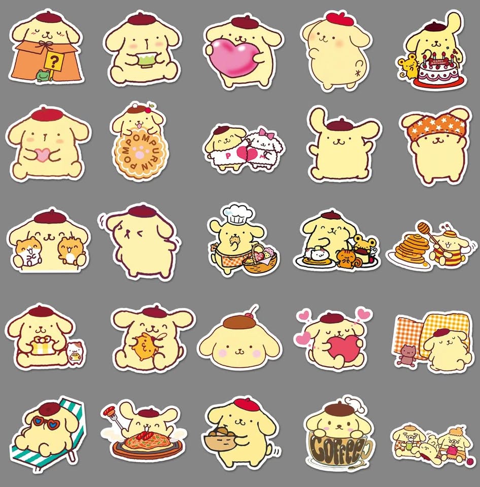 Pompompurin Sticker Pack (50 pieces)
