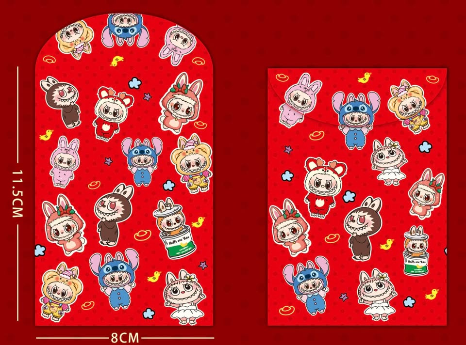 Labubu Red Pocket Set (Pack of 10)