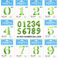 Jumbo Metallic Green Number Balloon