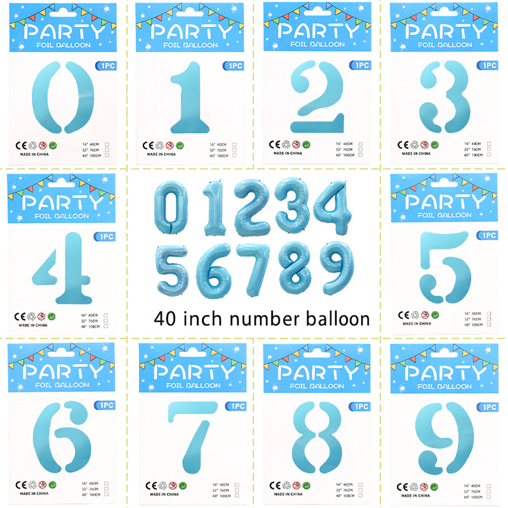 Jumbo Metallic Blue Number Balloon