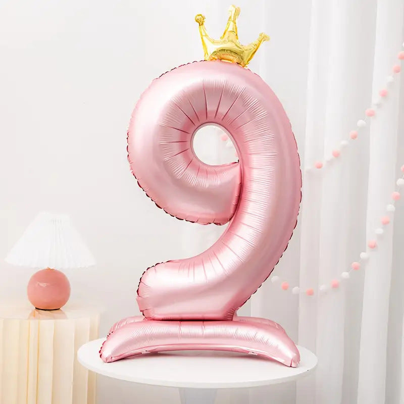 Jumbo Pink Princess Standing Number Balloon