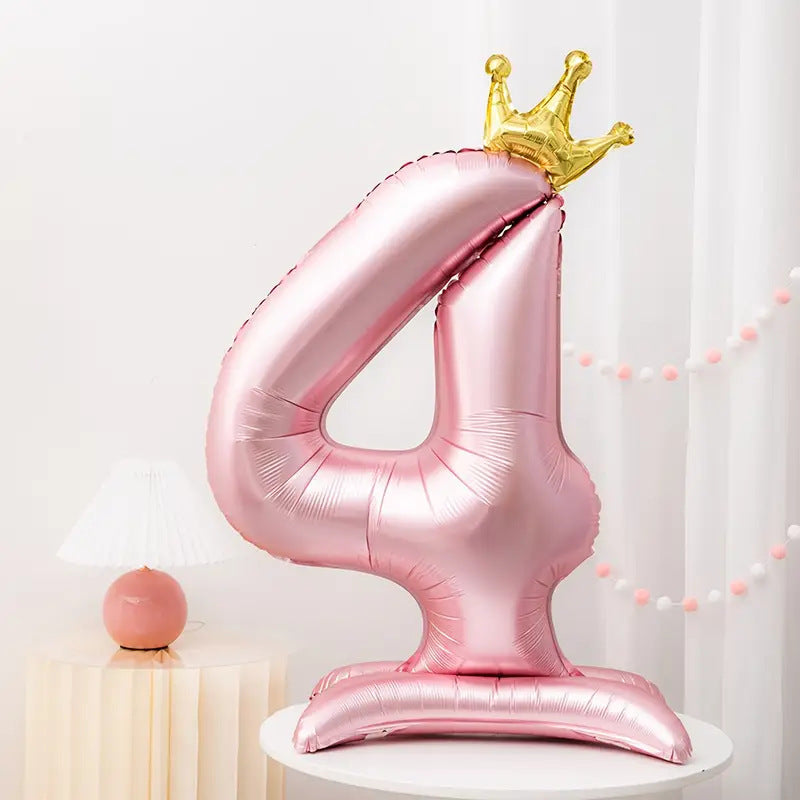 Jumbo Pink Princess Standing Number Balloon