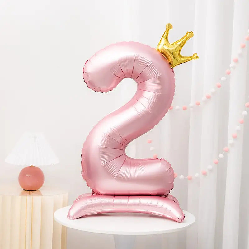 Jumbo Pink Princess Standing Number Balloon