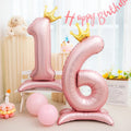 Jumbo Pink Princess Standing Number Balloon