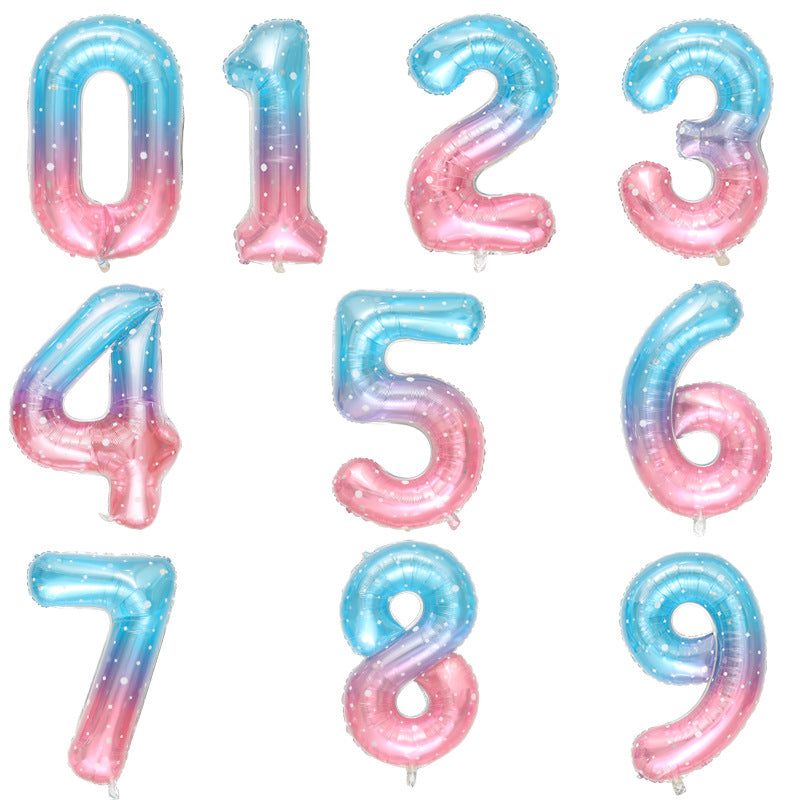 Jumbo Rainbow Galaxy Number Balloon