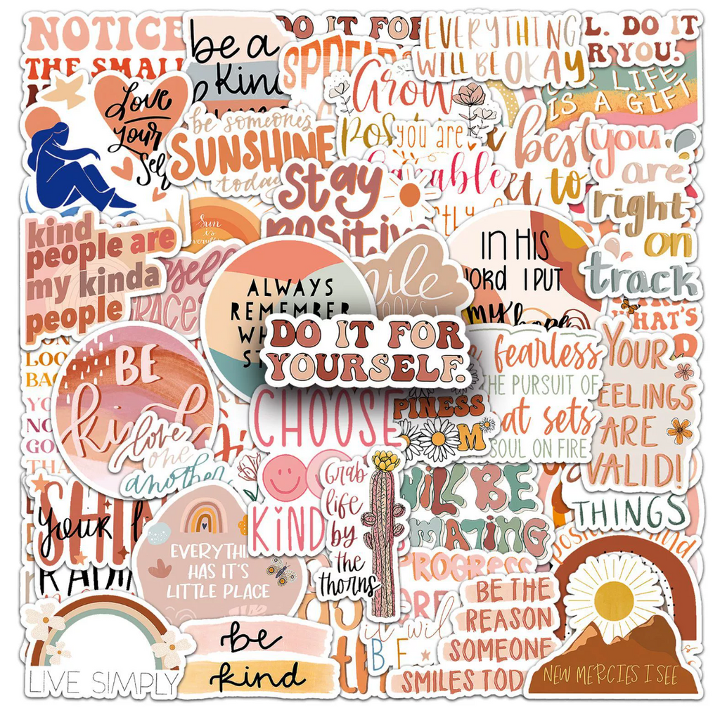 Positive Affirmation Sticker Pack (50 pieces)