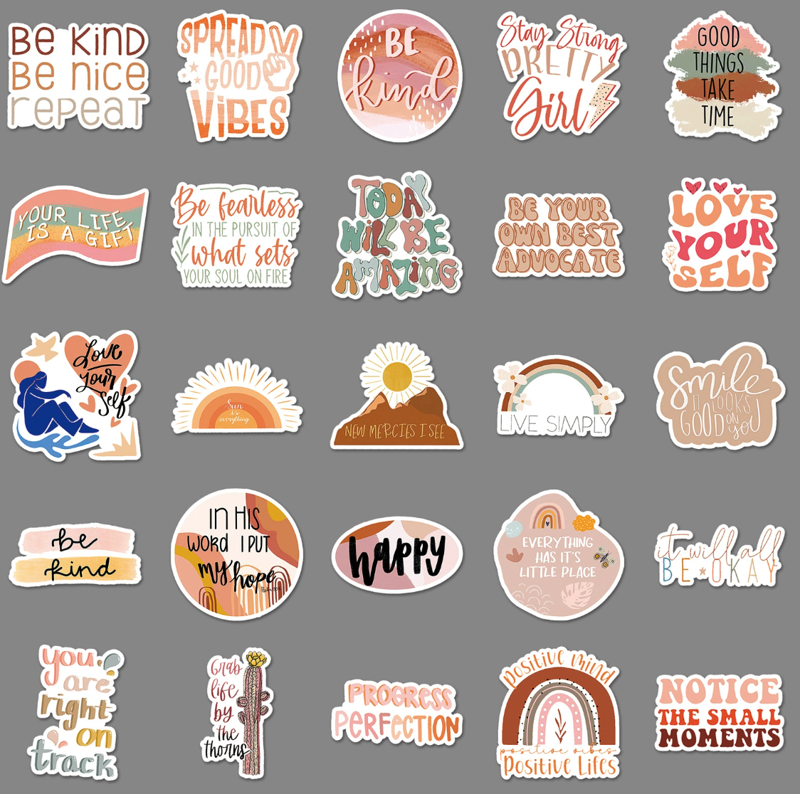 Positive Affirmation Sticker Pack (50 pieces)