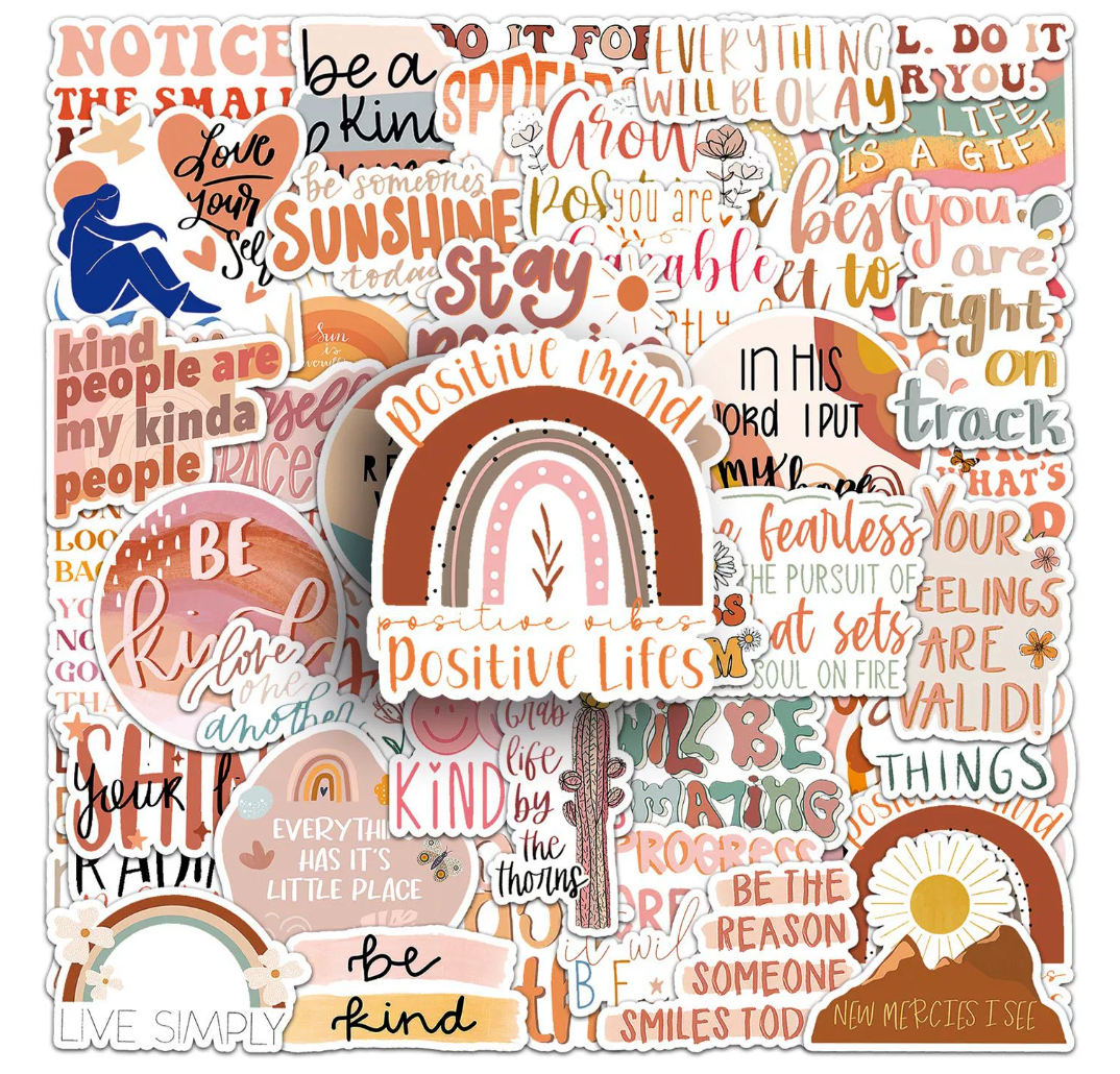 Positive Affirmation Sticker Pack (50 pieces)