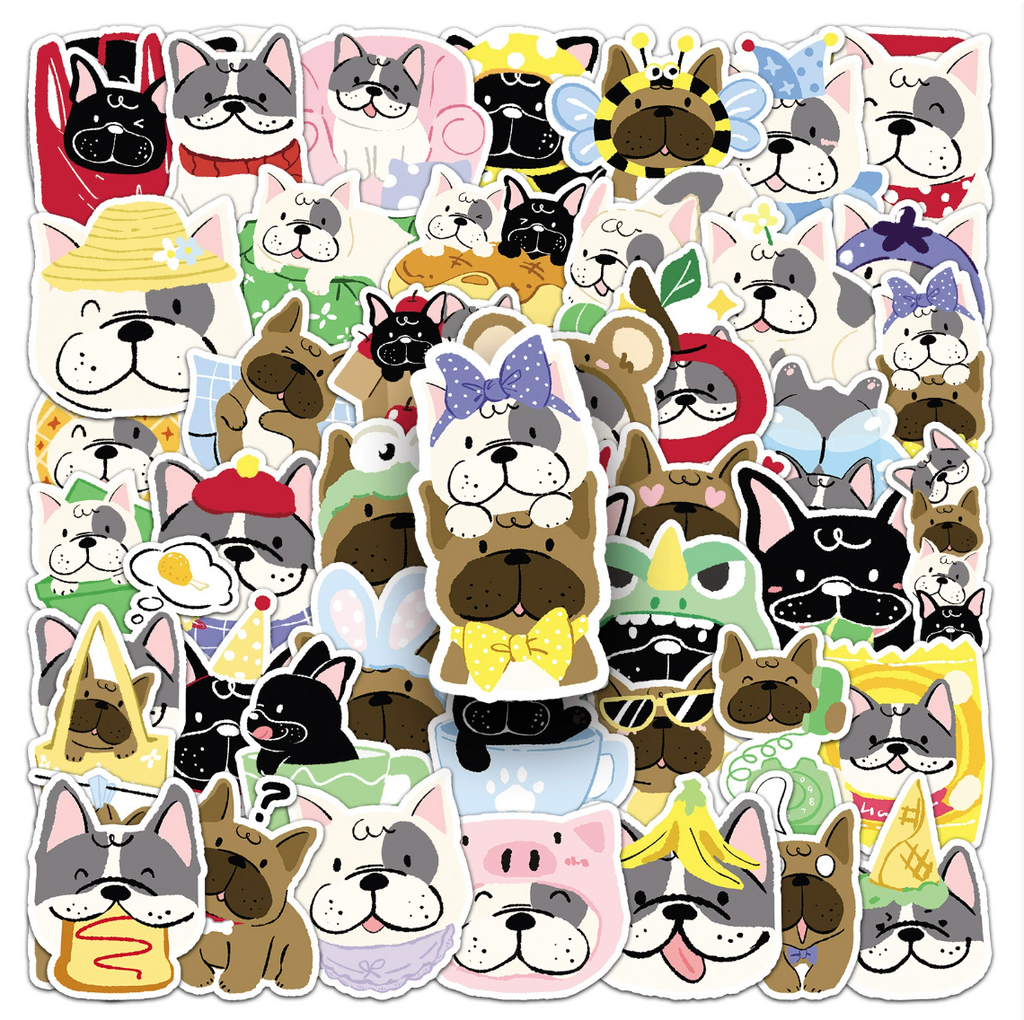 French Bulldog Sticker Pack (50 pieces)
