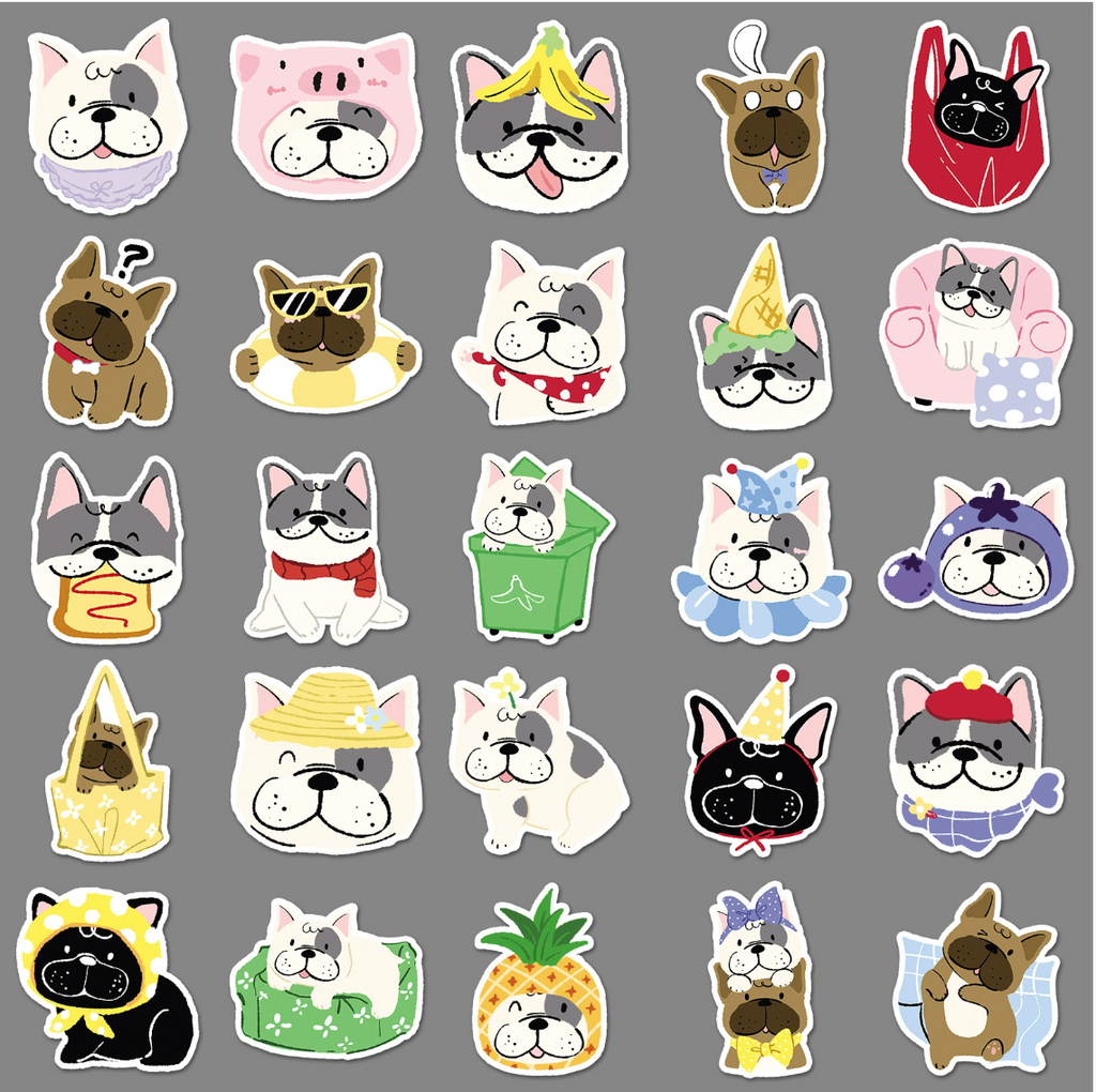 French Bulldog Sticker Pack (50 pieces)