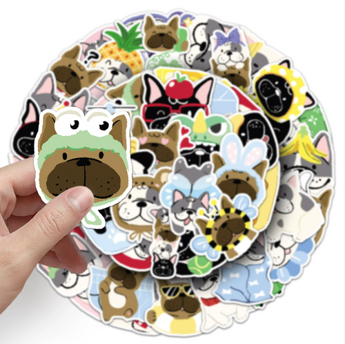 French Bulldog Sticker Pack (50 pieces)