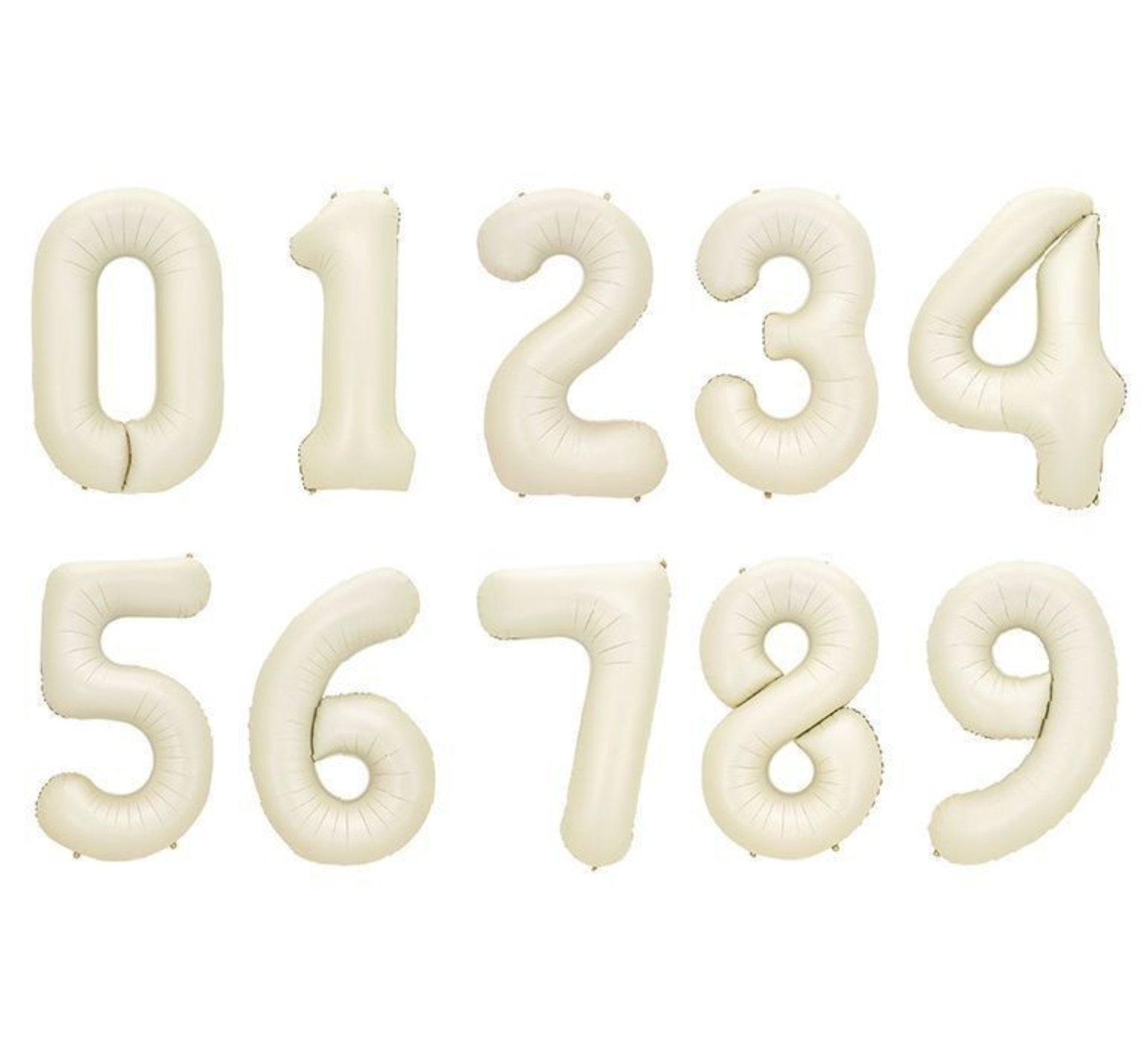 Jumbo Cream Number Balloon